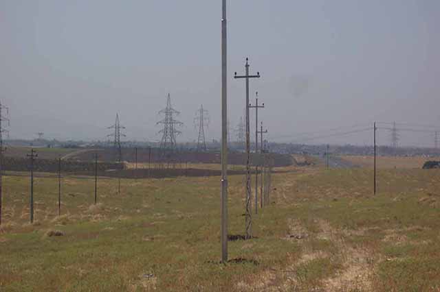 Telecom infrastructure on a hillside